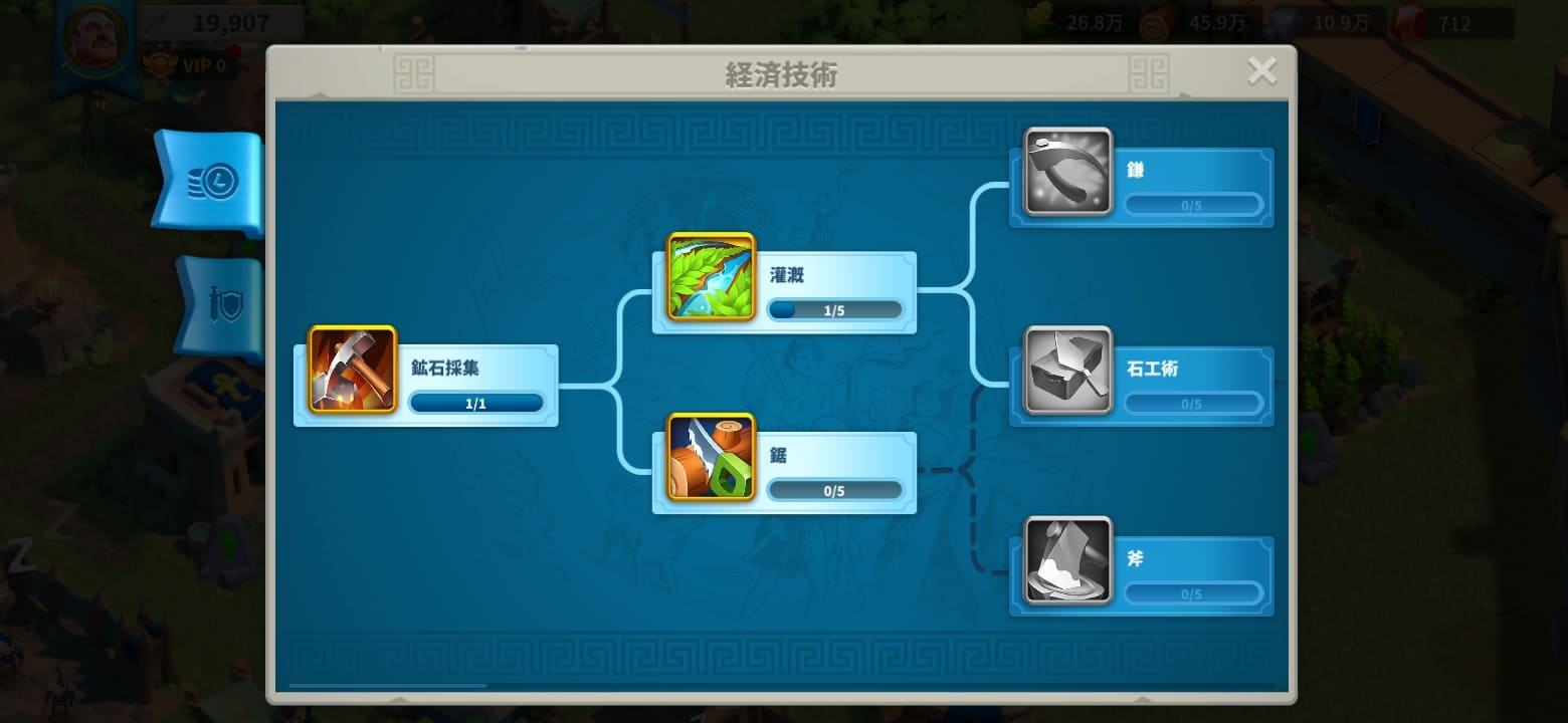 ライズオブキングダムのプレイ画面